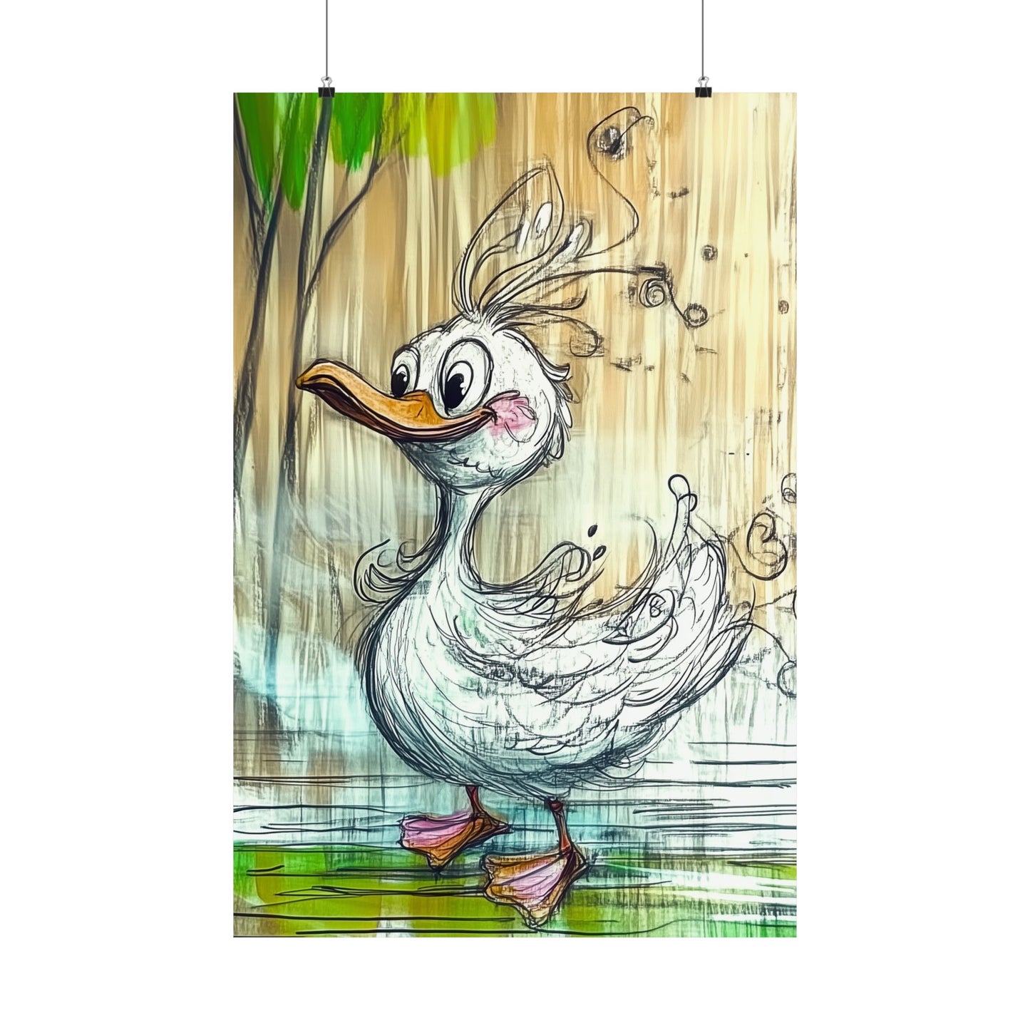 Teen Doodle the Duck™ Poster – The Ultimate Vibe Check 🦆✨