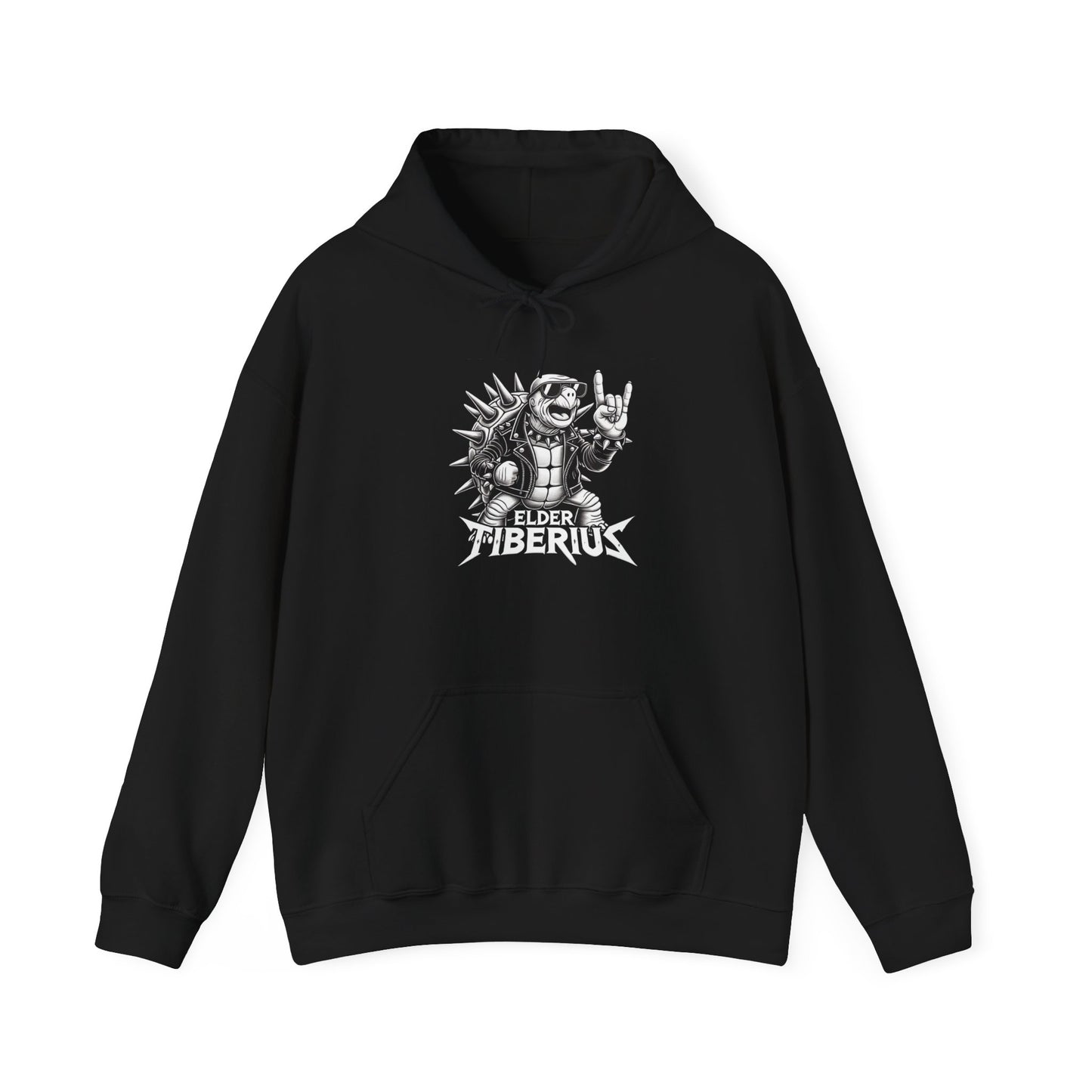 Hooded Sweatshirt featuring Elder Tiberius the Rock Star Tortoise